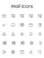 Set of Outline Mail Icons