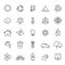 Set of Outline stroke Ecology icon