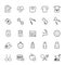 Set of Outline stroke Fitness icon