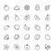 Set of Outline stroke Fruit icon