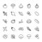 Set of Outline stroke Vegetable icon