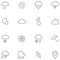 Set outline weather icons for web and mobile