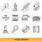 Set of Outline Web Icon. Vintage Stationery