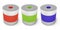 Set of paint cans different color. 3d.