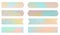 Set of paper pastel colors stickers banners labels tags of different shapes