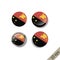 Set of PAPUA NEW GUINEA flags round badges.