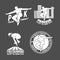 Set of parkour and free running badges