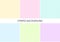 Set of pastel striped pattern with colorful diagonal parallel continuous lines on white background, pastel colors. Vector