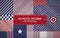 Set of patriotic american patterns with stars and stripes. Can be used for Memorial day, Independence day and political events.
