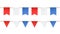 Set of patriotic bunting flags. U.S. Flag Garland. Design elements for celebration in USA and presidential election