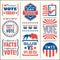 Set of patriotic vector elements to encourage voting