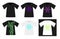 Set of patterned vector T-Shirts