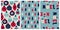 Set of patterns for Christmas wrapping paper. Festive backgrounds with Christmas trees, the lettering Noel, bauble