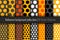 Set of patterns Halloween polka dots