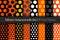 Set of patterns Halloween polka dots