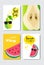 Set pear watermelon badge Isolated Typographic Design Label. Season Holidays lettering for logo,Templates, invitation