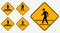 Set of pedestrian walk sign. easy to modify