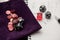 Set of pen, notebook, tokens and dices to play role game like dungeons and dragons