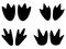 Set of Penguin feet silhouette vector art