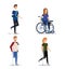 Set people with disabled and physical injury