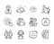 Set of People icons, such as Clapping hands, Vacancy, Support. Vector