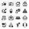 Set of People icons, such as Employees group, Workflow, Safe time symbols. Agent, Heart flame, Id card signs. Vector