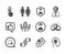 Set of People icons, such as Idea head, Copyrighter, Security agency. Vector