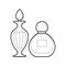 Set of perfume bottles icon, vector illustration