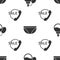 Set Perfume, Underwear and Telephone 24 hours support on seamless pattern. Vector