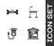 Set Pet grooming, Dog bone, Hair clipper pet and table icon. Vector