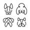 Set of pets. Vector shape