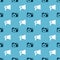 Set Photo camera and Megaphone on seamless pattern. Vector