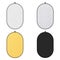 Set of Photograpic White, Silver, Gold and Black Disk Light Reflector Diffuser Screen. 3d Rendering