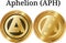 Set of physical golden coin Aphelion APH