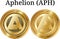 Set of physical golden coin Aphelion APH