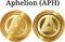 Set of physical golden coin Aphelion APH