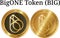 Set of physical golden coin BigONE Token BIG