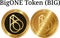 Set of physical golden coin BigONE Token BIG