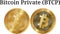 Set of physical golden coin Bitcoin Private BTCP