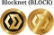 Set of physical golden coin Blocknet BLOCK