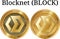 Set of physical golden coin Blocknet BLOCK