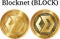 Set of physical golden coin Blocknet BLOCK