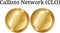 Set of physical golden coin Callisto Network CLO