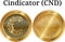 Set of physical golden coin Cindicator CND