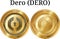 Set of physical golden coin Dero DERO