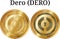 Set of physical golden coin Dero DERO