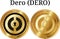 Set of physical golden coin Dero DERO