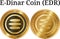 Set of physical golden coin E-Dinar Coin (EDR)