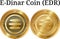 Set of physical golden coin E-Dinar Coin EDR