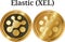 Set of physical golden coin Elastic XEL